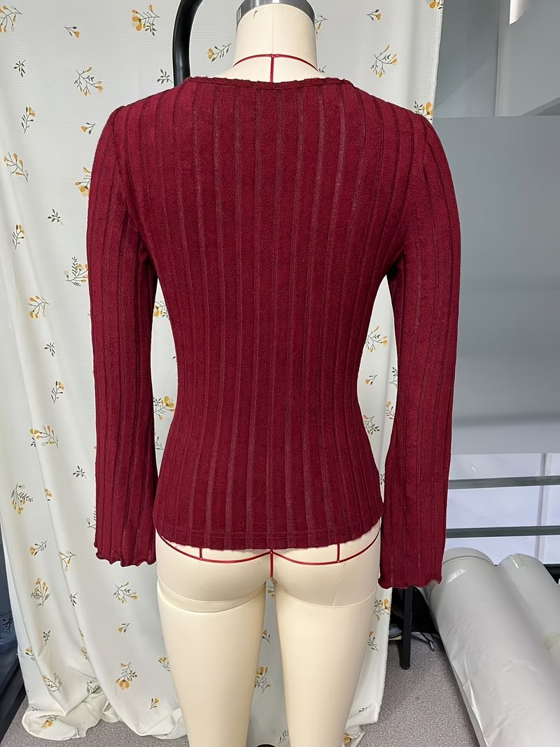 Maglietta a maniche lunghe calda e sexy da donna, nuova, autunno-inverno_voghion.com