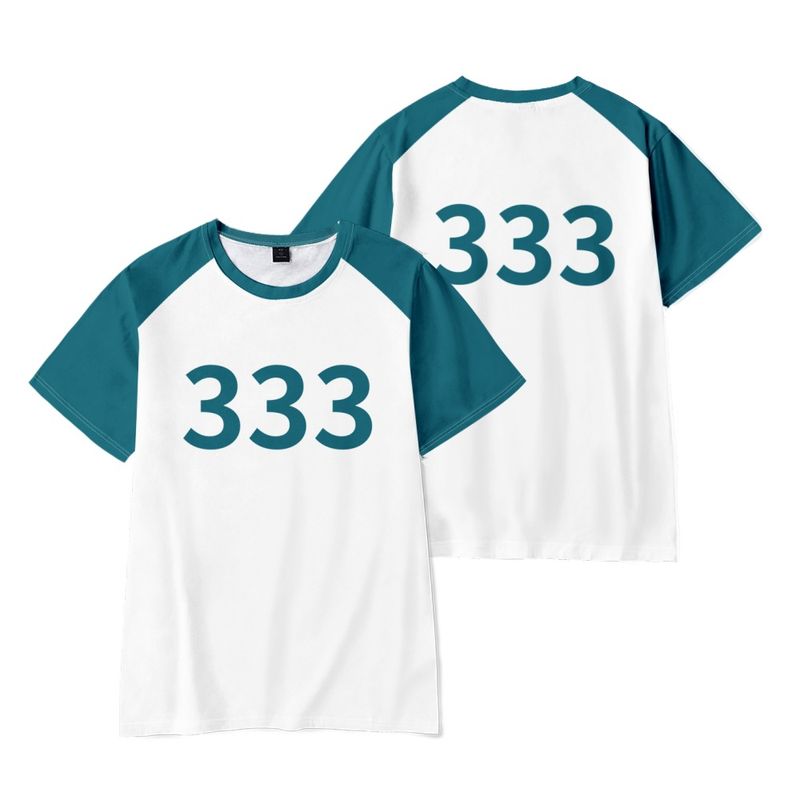 Bugose Fish Coat Hoodie+Pants+Short Sleeves 3-Piece Set Blue_voghion.com