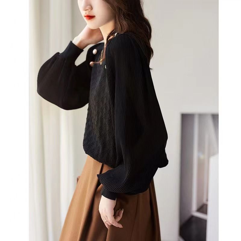 Printemps français Nouveau sens du design de haut de la mode européenne Style occidental, réduction de l'âge, amincissement, doux et beau tricot_voghion.com