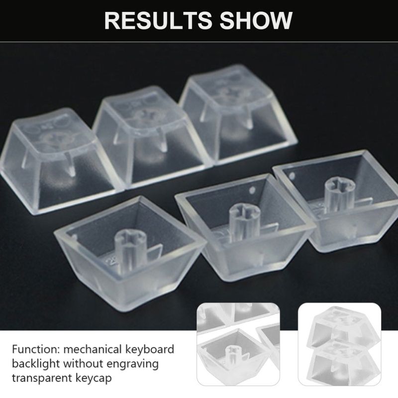 10 Pcs Transparent Keycap Clear Keycaps Uk Keyboard Accessories Blank_voghion.com