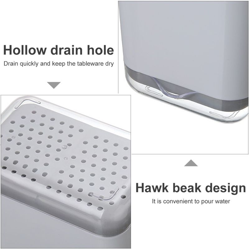 Double Layer Cutlery Drain Rack - Chopsticks & Utensil Storage | Stainless Steel | Drip Tray_voghion.com