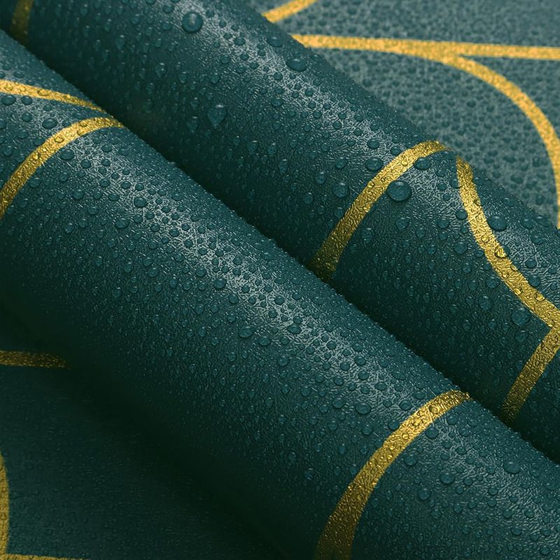 3D Grün Schwarz Gold Wasserdichte PVC Selbstklebende Tapete Aufkleber Küche Schlafzimmer Möbel Wanddekoration_voghion.com