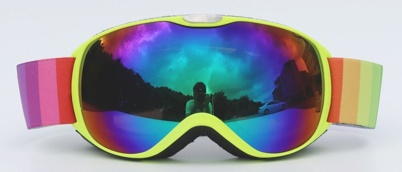 Children's high-definition spherical skiing protective glasses, skiing goggles, double-layer anti fog skiing glasses, UV protection_voghion.com