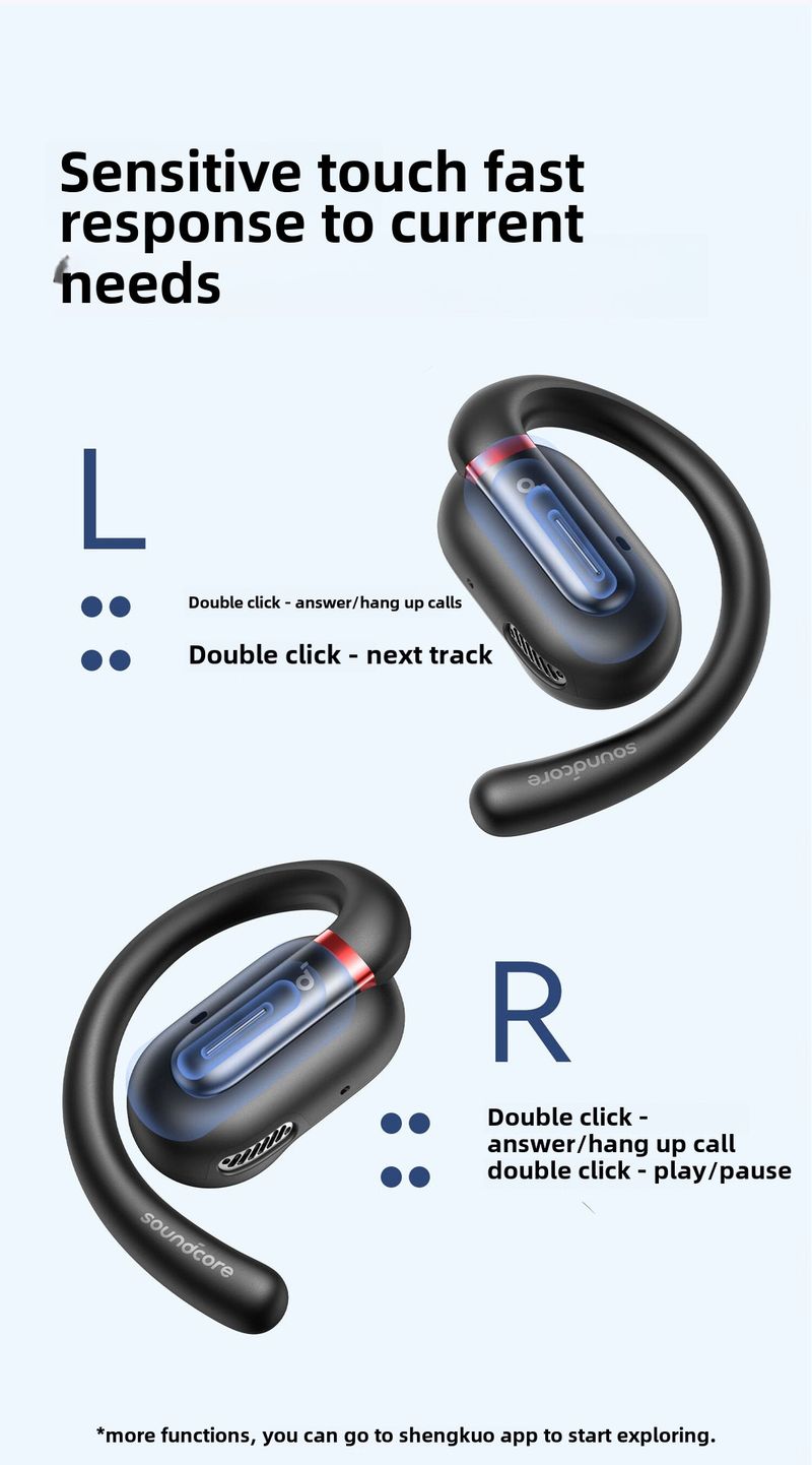 Căști Bluetooth V30i, cu conducție osoasă, montate pe ureche, confortabile, pentru sport, alergare și călărie, A3873_voghion.com