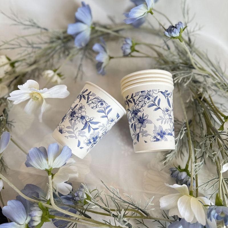 New Year Disposable Paper Chinese Style Thickened Household Commercial Wedding Water Supermarket Blue And White_voghion.com