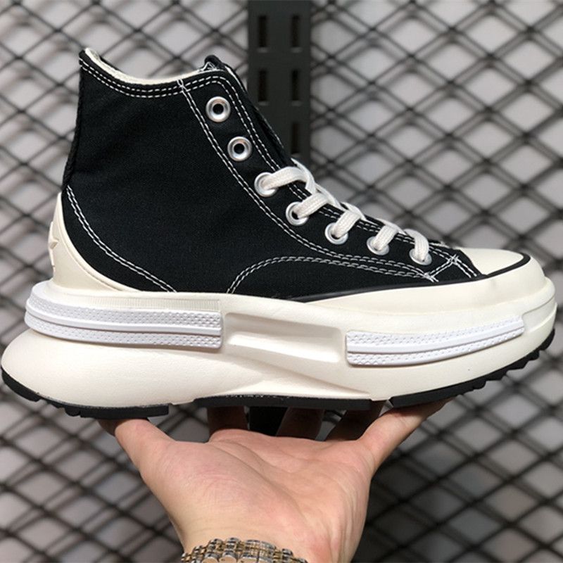 Yeni Run Star Legacy Kalın Tabanlı Beyaz Spor Ayakkabılar Erkekler ve Kadınlar İçin Boy Uzatan Kanvas Moda Kadın Ayakkabıları_voghion.com