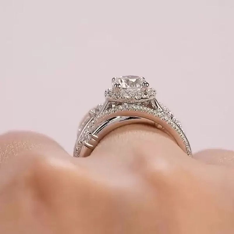 Cao Shi's Multi Wrapped Zircon Fashion Women's Ring_voghion.com