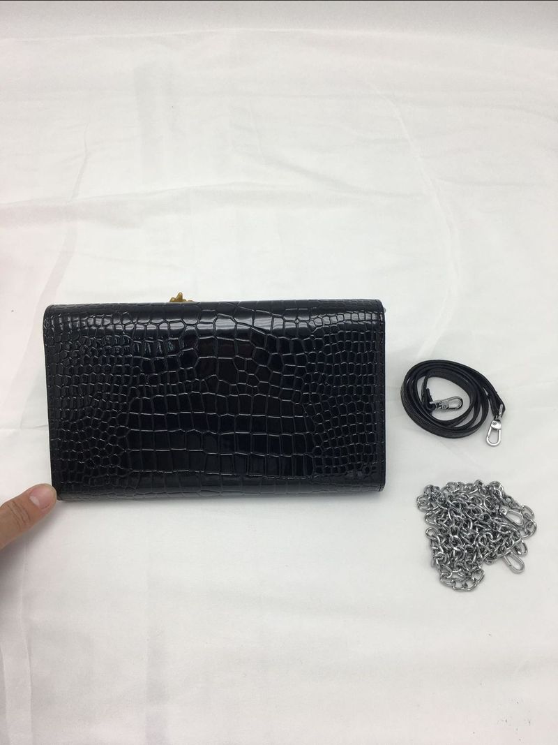 2025 New Crocodile Pattern Genuine Leather Clutch Fashion Versatile Envelope Bag Large Capacity Women's Cowhide Handbag_voghion.com