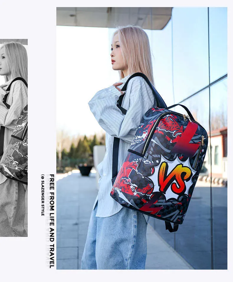 New Cartoon Backpack For Elementary School Students, Pencil Case Backpack, Large Capacity Double Shoulder Bag_voghion.com