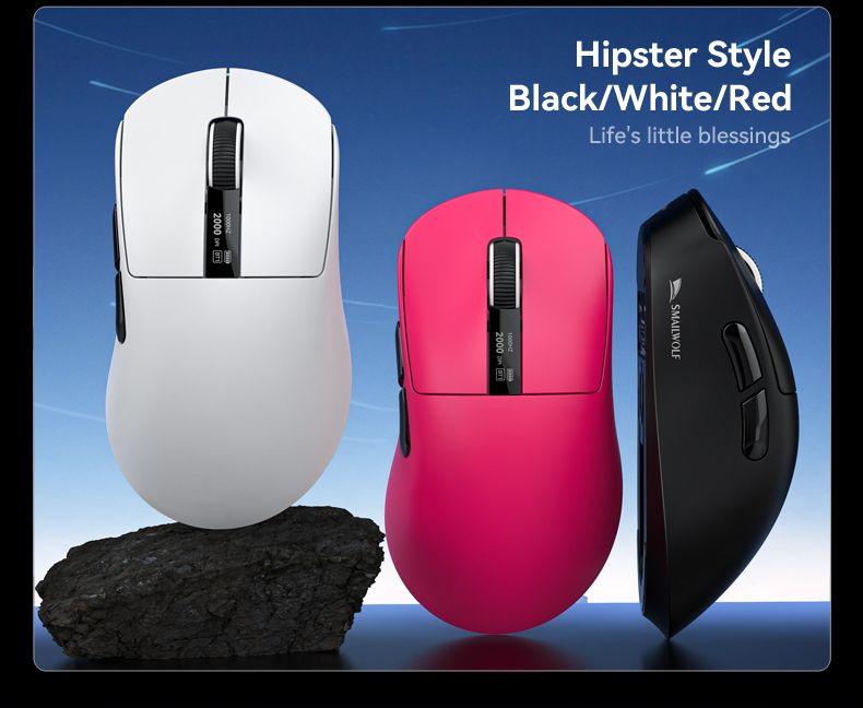 Mouse sem fio Bluetooth para jogos Smailwolf M6 com sensor PAW3311, comutação de três modos, magnético_voghion.com