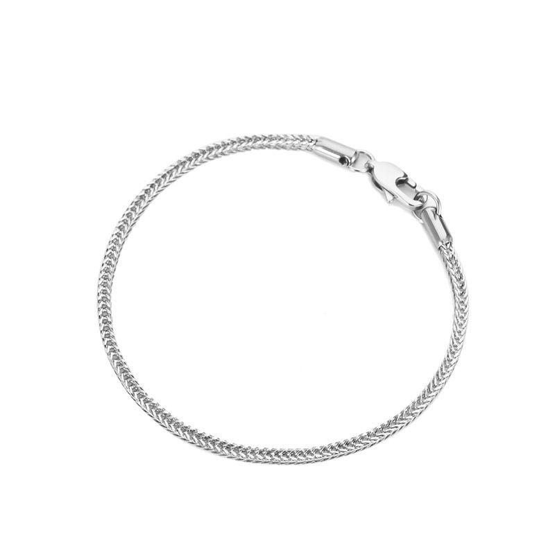 Fox Tail Korean Style Ins Trend Simple Thin Hip-Hop Personality Niche Light Luxury High-End Round Snake Bone Men's_voghion.com