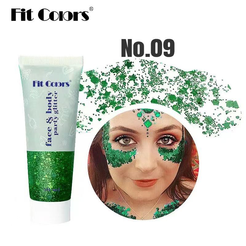 Fit Colors Gel Mermaid Scale Viso Corpo Labbra Glitter Ombretto Iridescente Scintillante Trucco da Palcoscenico_voghion.com