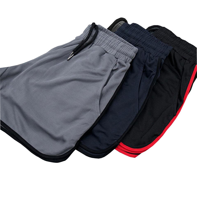 Muscle Fitness Sports Shorts Thin Mesh Quick Drying Casual Running Breathable Capris Mid pants Men's_voghion.com