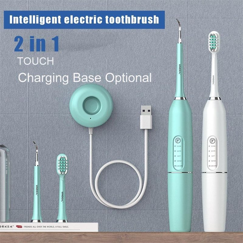 1PC Drahtlose Zahnreinigung Elektrische Ultraschall IPX7 Zahnbürste Entfernen Zahnstein Zahnstein Entferner Schönheit Zahn Instrument_voghion.com