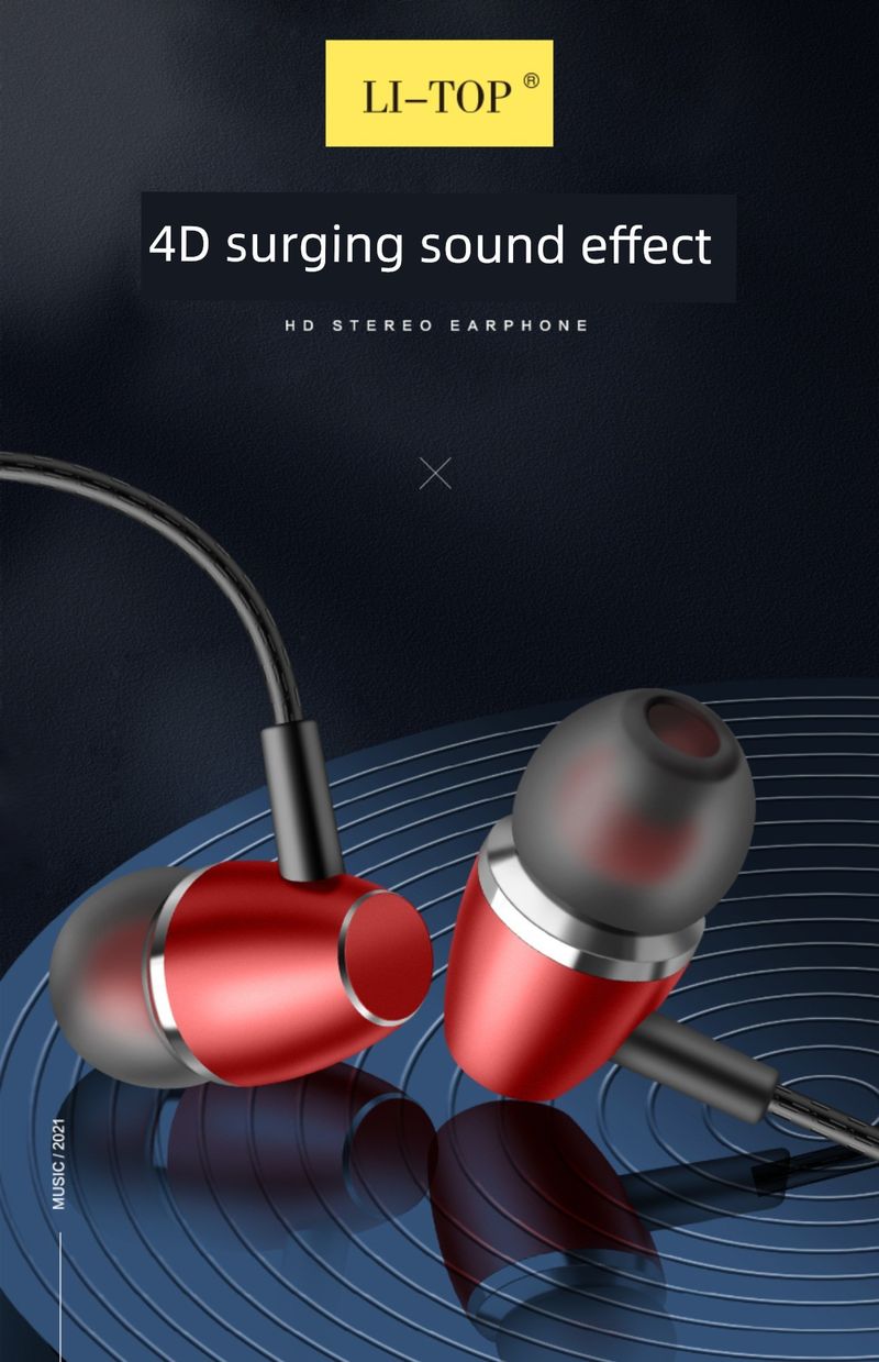 A01 fülbe helyezhető fém basszusú iPhone Android intelligens vezérlővel ellátott audio fülhallgató mikrofonnal, vezetékes fejhallgató nagykereskedelem_voghion.com