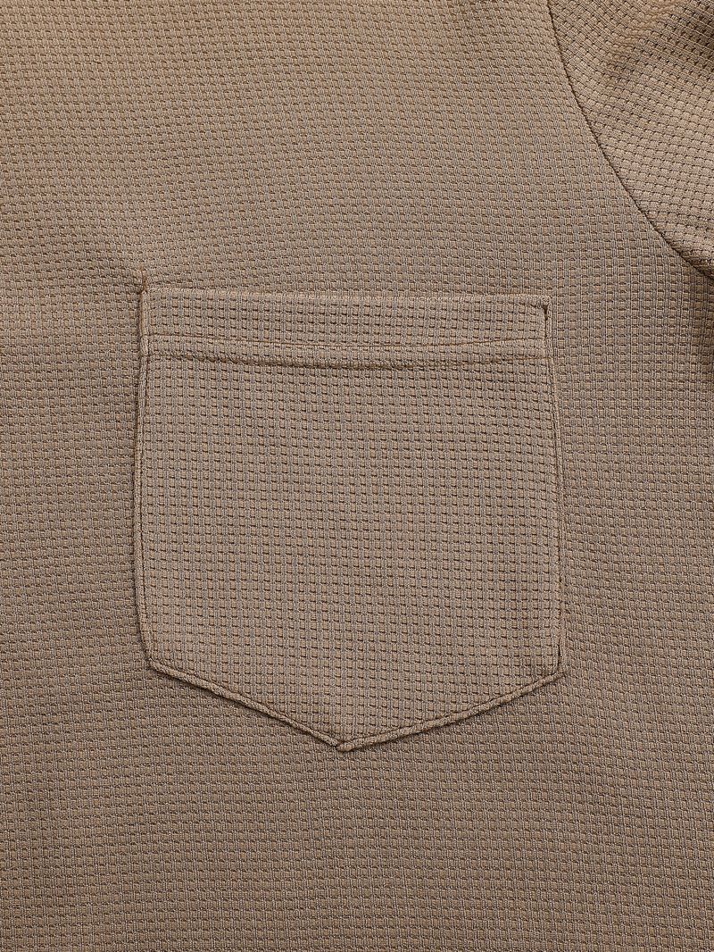 Maglietta da uomo a due pezzi, a doppio strato, con scollo a V, stile autunnale e invernale, con cuciture di grandi dimensioni, a maniche lunghe._voghion.com