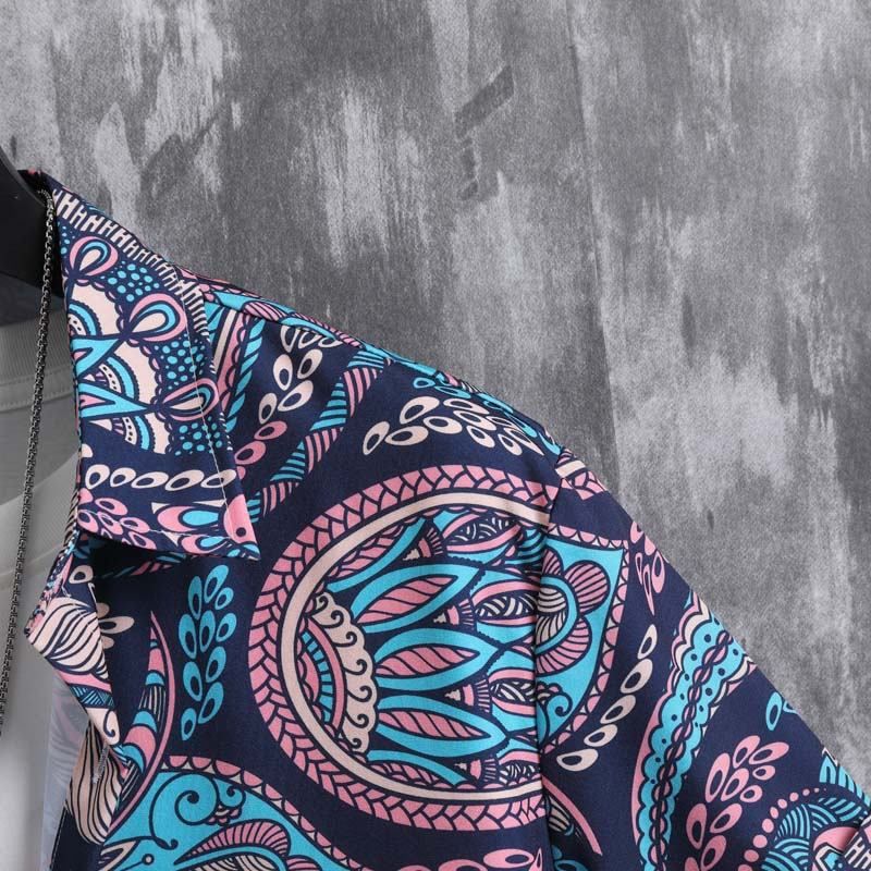 Sommer Neue Gedruckt Hemd Zwei Stück Jugend Casual Mode Herren Set_voghion.com