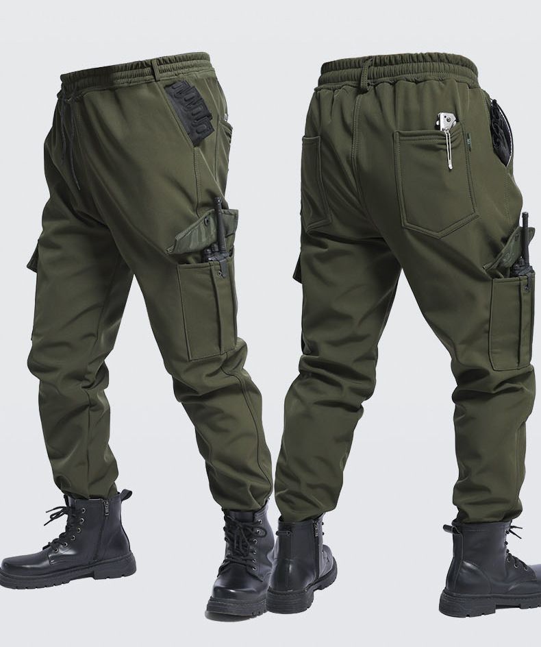 Veste d'hiver imperméable doublée polaire pour homme avec capuche - Manteau de travail thermique coupe-vent pour randonnée, camping et travaux intensifs_voghion.com