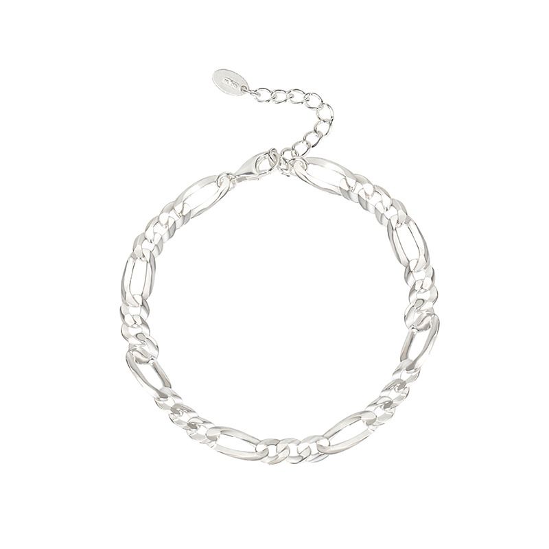 Bracciale Yinhan Pavilion New Pure Silver Intagliato Madre e Bambino Moda di Strada Trendy Hip-Hop Gioielli di Lusso Leggeri Per_voghion.com