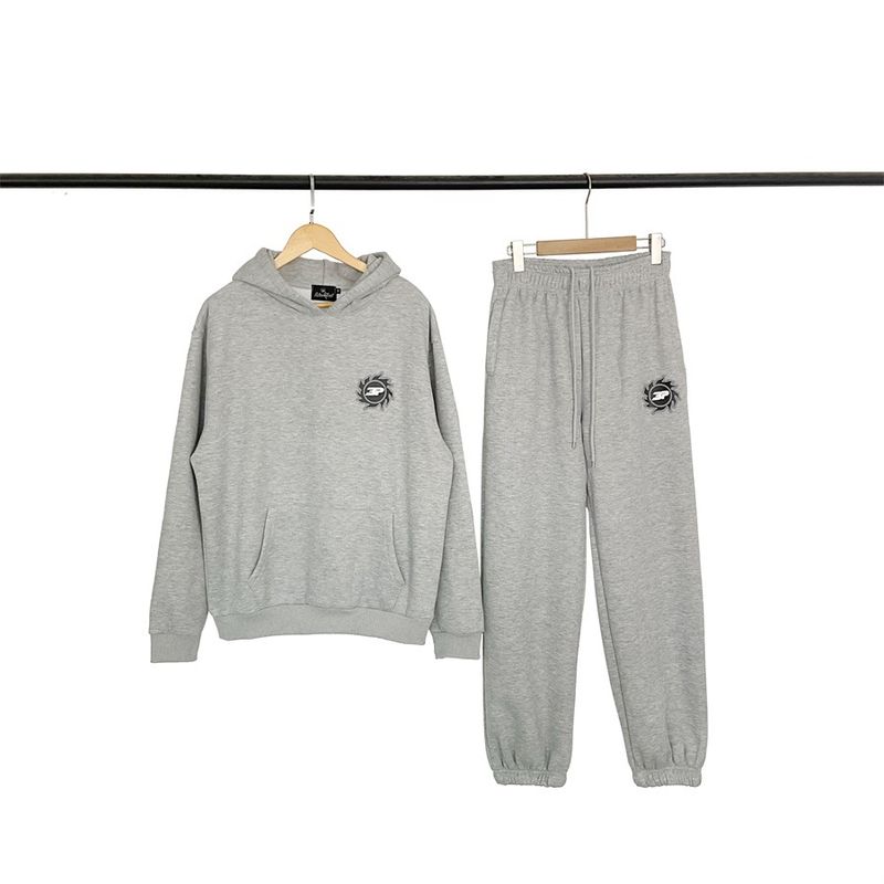 Abbigliamento uomo autunno e inverno più velluto tuta con cappuccio uomo e donna felpa pantaloni alla moda_voghion.com