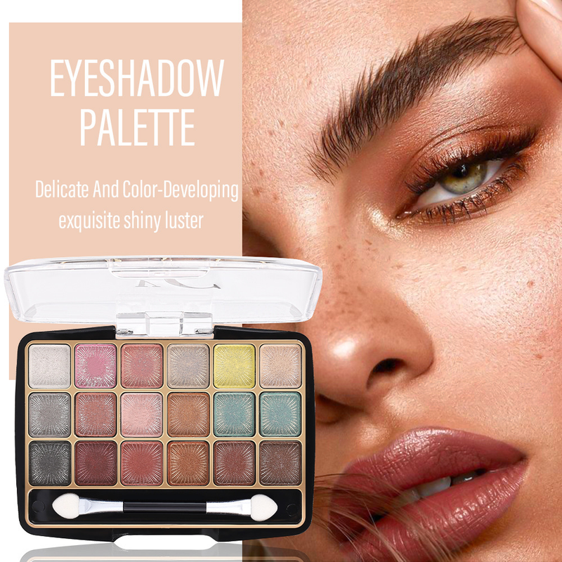 18 high pearl makeup multi color eye shadow plate_voghion.com