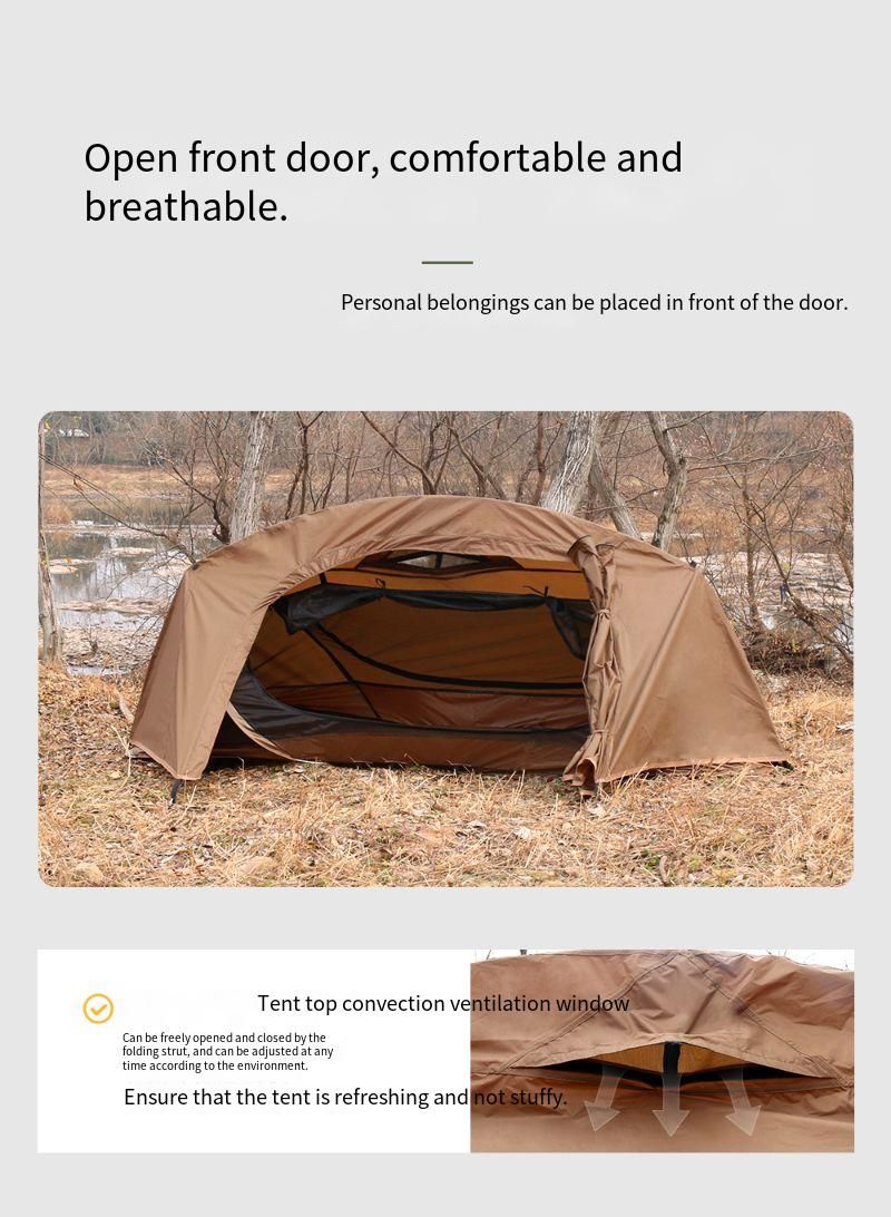 Tenda tattica individuale anti-zanzara per campeggio all'aperto, da campeggio, per escursionismo, per una sola persona, con apertura rapida._voghion.com