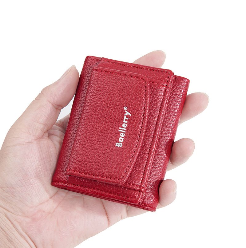 Női táskák Új stílusú női pénztárca rövid stílus több kártyatartós háromrészes aprópénz pénztárca mini pénztárca női_voghion.com