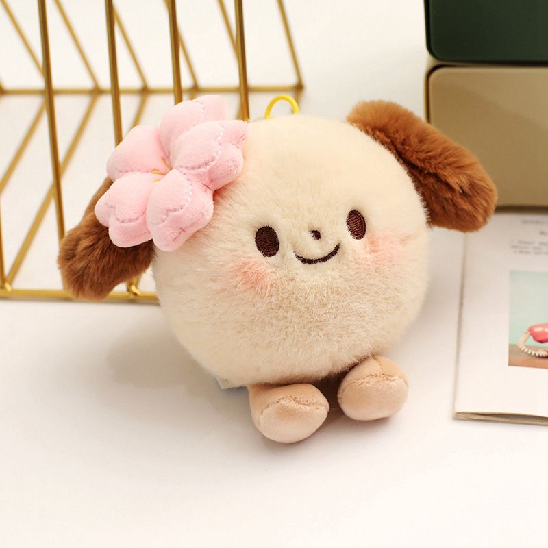 Stress Relieving Cute Pet Pinch Music Decompression Ball Plush Toy Elephant Kitten Pendant Puppy Rabbit Doll Keychain_voghion.com