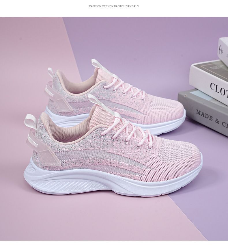 chaussures pour femmes chaussures de sport pour femmes respirantes tendance chaussures simples chaudes coeur loisirs printemps nouveau style perméable à la lumière_voghion.com