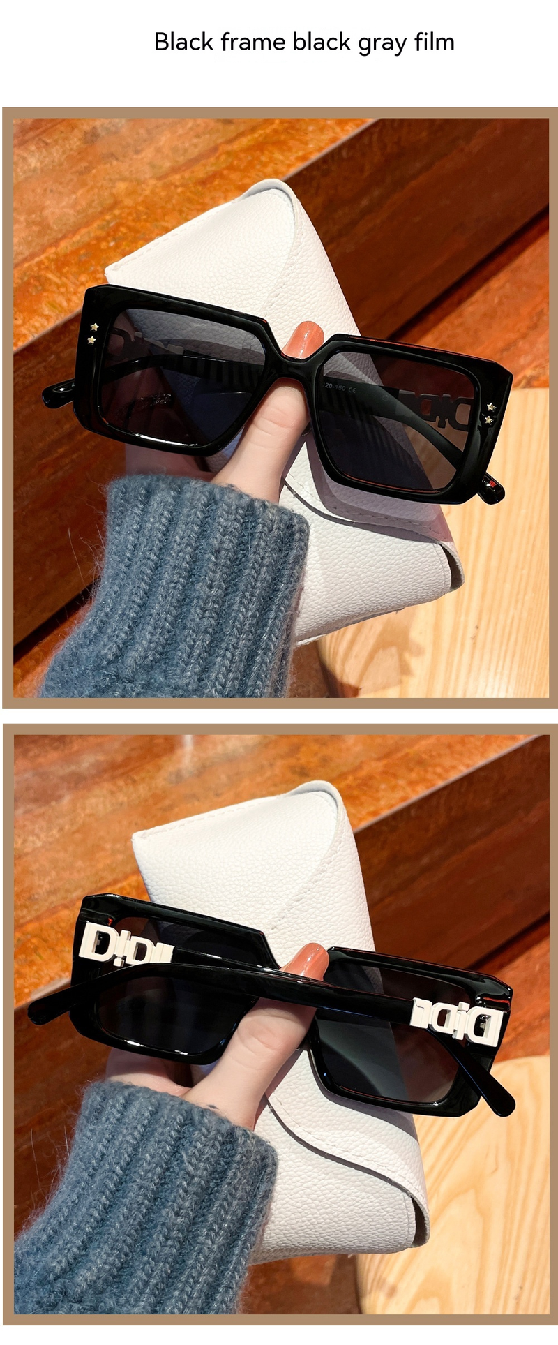 2024 New Fashionable Small Fragrance Light Luxury Sunglasses Trend Versatile Simple Mirror Legs Letter Sunglasses for Women_voghion.com