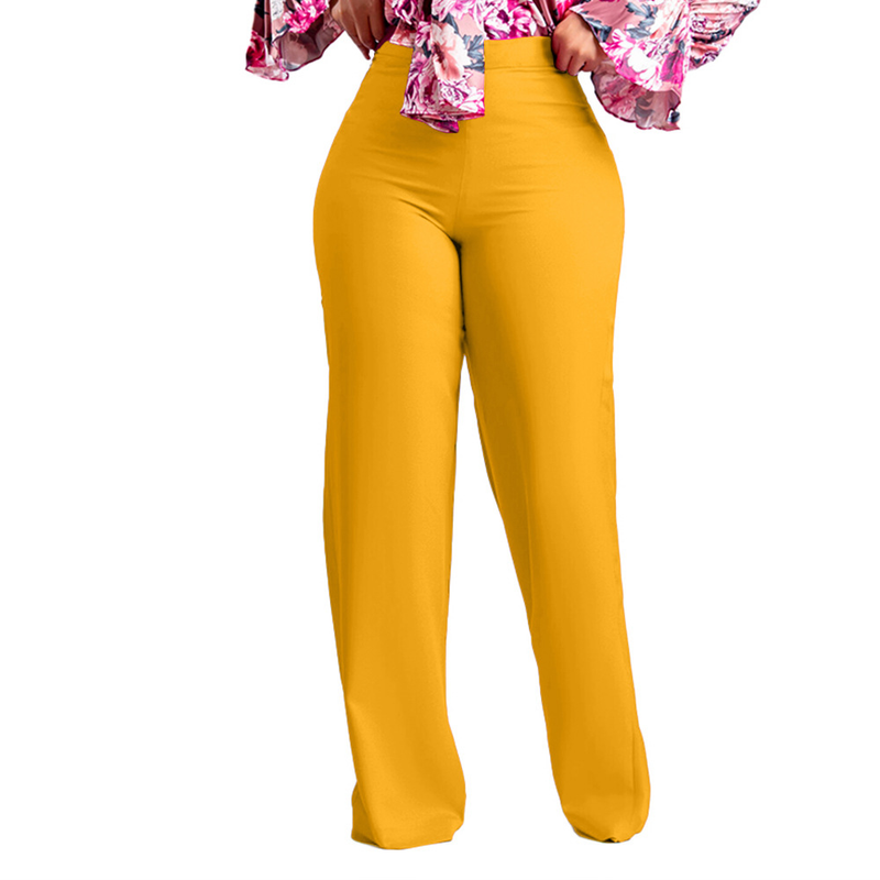 Women's fashion temperament Tongle casual large size wide leg pants_voghion.com