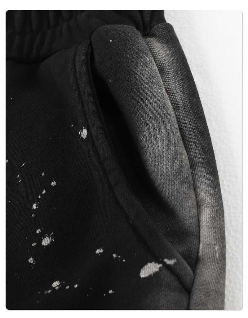 ARTIE Men's Clothing|2025 Autumn Winter New Set Personality Spray Paint Graffiti Washed Vintage Zipper Sweatshirt And_voghion.com