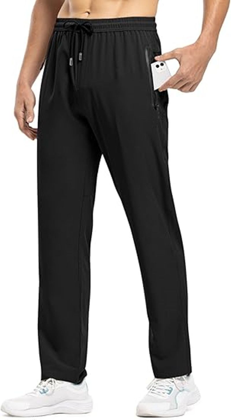 Men's Quick-Dry Stretch Hiking Pants - Breathable Outdoor Sports Trousers For Running, Gym & Casual Wear (Grey/Black/Khaki/Green, S-XXL)_voghion.com