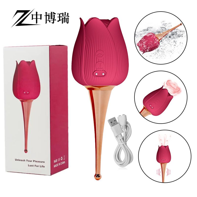 Eros Lab Lotus Sucking Point Vibrating Pen Vibrator AV Stick Strong Vibration Instant Climax G-Spot 10 Frequency Massage Adult_voghion.com