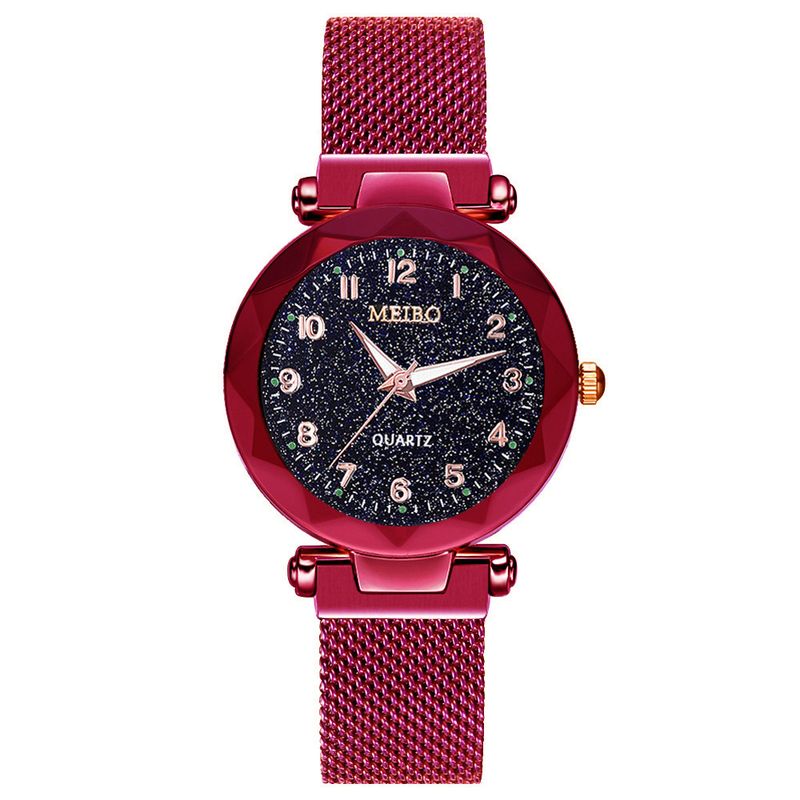 Montre à quartz pour femme, lumineuse, numérique, ciel étoilé, aimant, décontractée, cadeau d'anniversaire, de Saint-Valentin_voghion.com