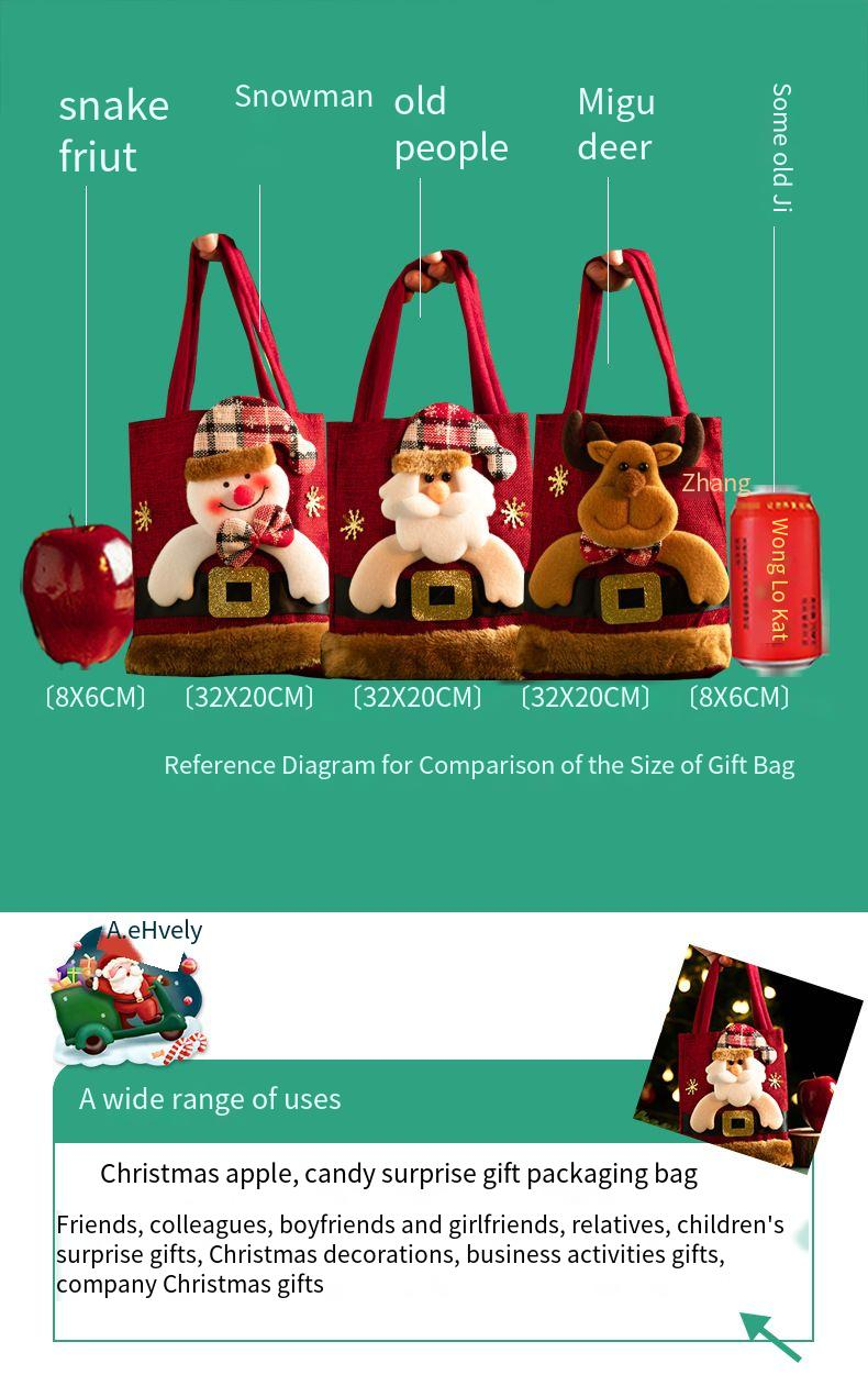 2026 New Christmas Eve Creative Candy Children's Handheld Small Gift Bag_voghion.com