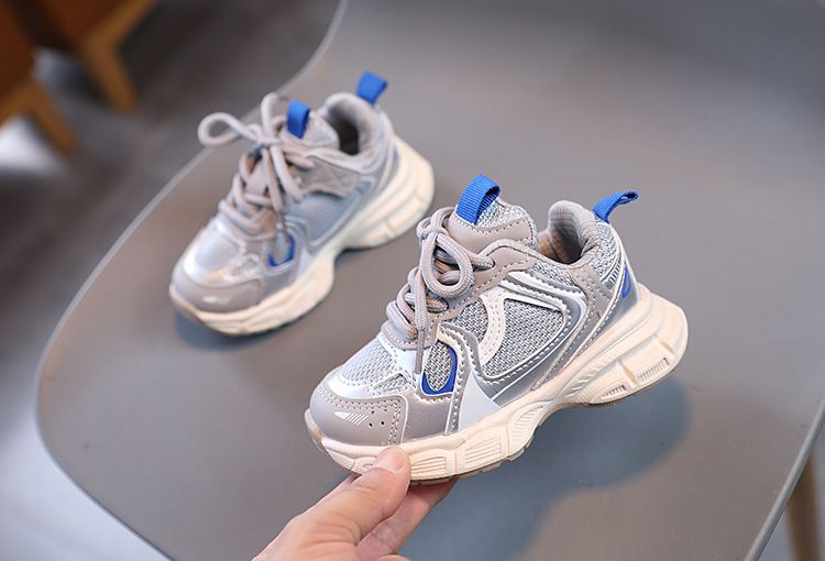 Spring and Autumn Children Sports Unisex Kids Sneakers Mesh Upper Breathable Basketball Shoes Tennis Casual Flats_voghion.com