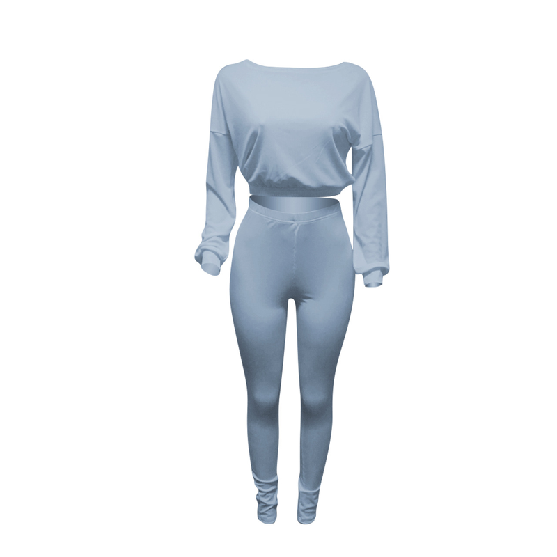 Women's ribbed athleisure suit_voghion.com