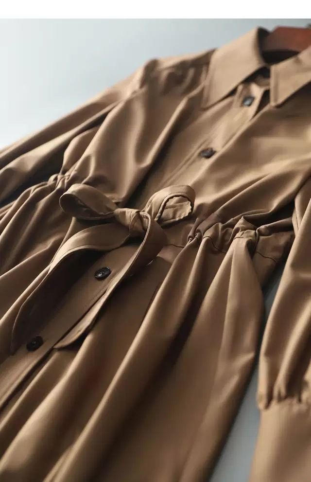 Trench con cintura in stile britannico – Cappotto oversize a maniche lunghe (casual ed elegante)_voghion.com