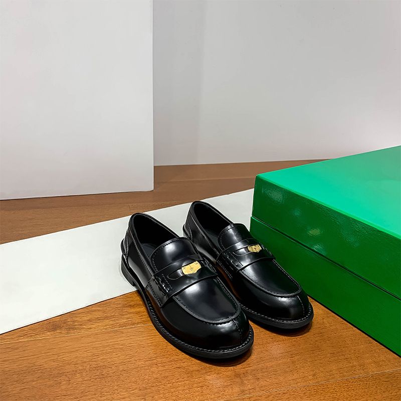 Scarpe da donna Gold Coin Le Fu, nuove e autentiche, stile britannico, in pelle, con un solo passo e un solo piede, 2025_voghion.com