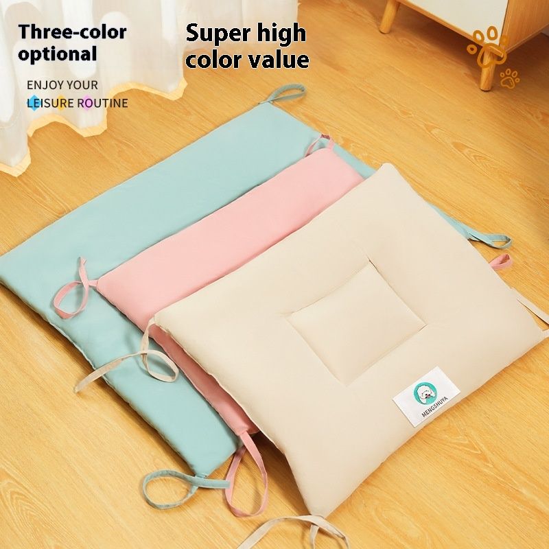 New Square Pet Solid Color Cotton Cool And Comfortable Four Seasons Universal Teddy Cloth Doll Thickened Mat_voghion.com