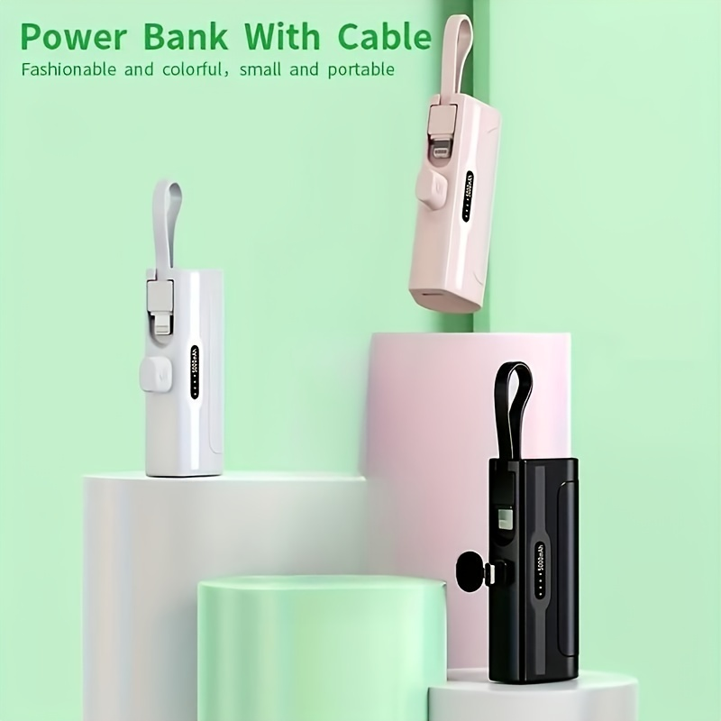 5000mAh Mini Cute Cartoon Power Bank - Kompakt, bärbar och pålitlig för resor och utflykter_voghion.com