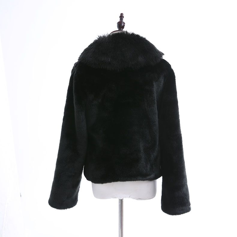 Cappotto da donna in pelliccia di visone con collo corto in pelliccia per il calore_voghion.com