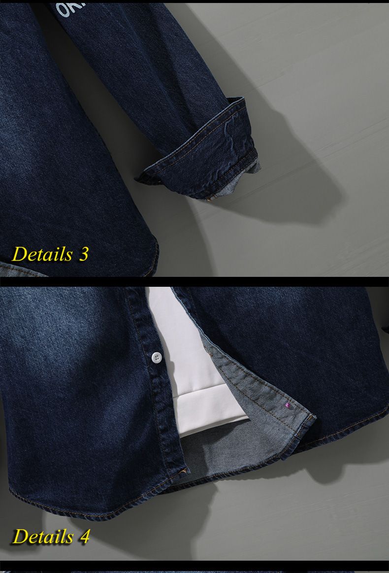Herrenbekleidung Amerikanisches Multi-Pocket-Arbeitskleidungs-Langarm-Jeanshemd Freizeithemdjacke Herren Loose Trendy Japanisches Retro-Oberteil_voghion.com