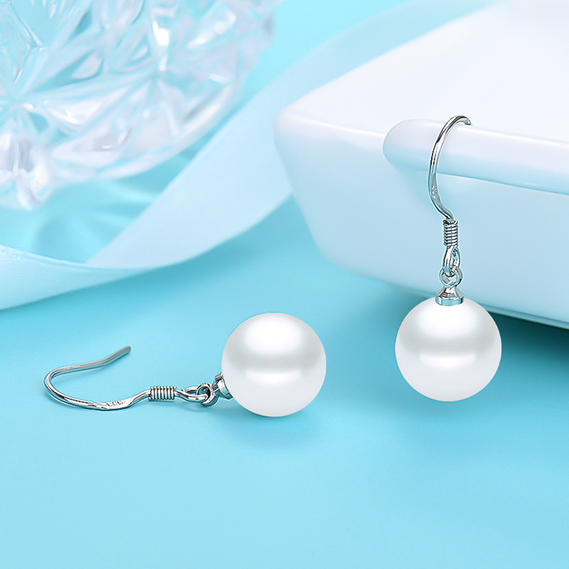 Sterling VENUS Sier Perla Ciondolo Cerchio Orecchini a bottone Orecchini a forma di personalità della moda da donna Gioielli Regali Chi suona_voghion.com