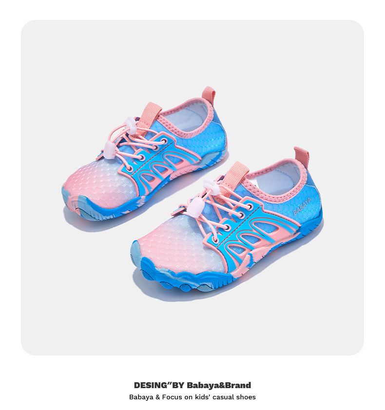 XD-YS50821 Girls' Sports Sandals, Summer New Children's Casual Breathable Running Shoes, Boys' Thin Single Mesh Shoes_voghion.com