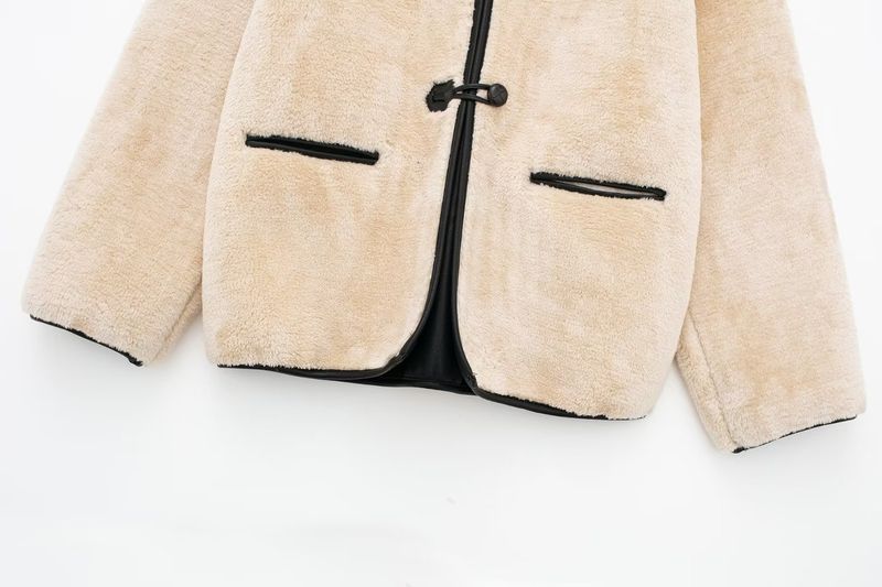 Women's clothing 2024 autumn and winter new patchwork fur coat jacket_voghion.com