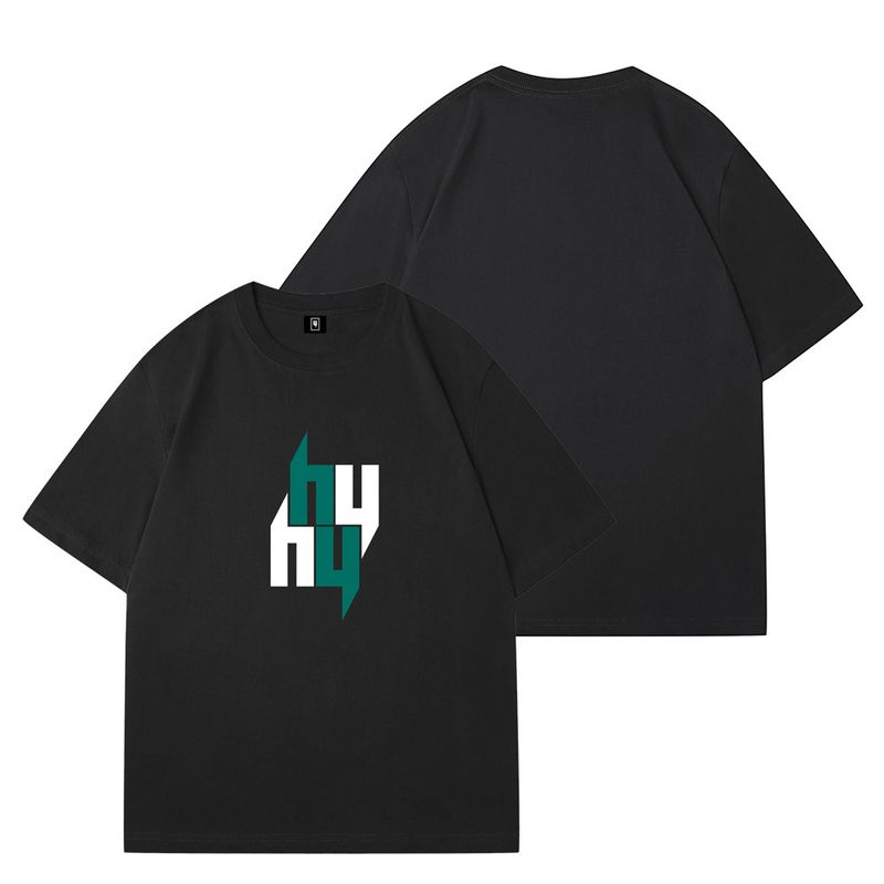 Yelir World Men's Simple Short Sleeved T-shirt Trendy Brand Summer Breathable Pure Cotton Thin Round Neck Half Sleeve_voghion.com