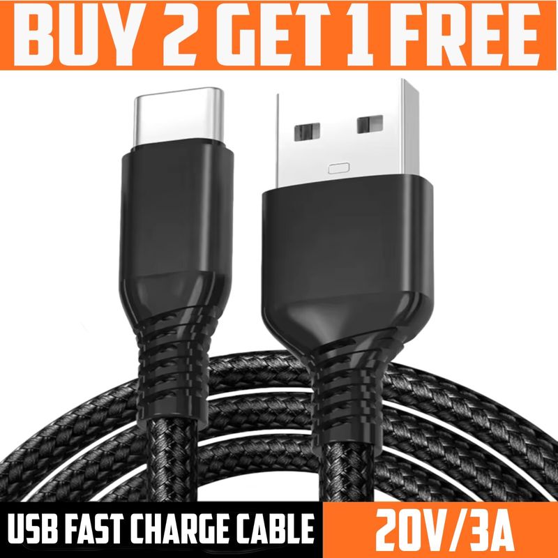 Câble USB A vers Type C pour chargeur rapide 3 A pour téléphone portable Samsung_voghion.com