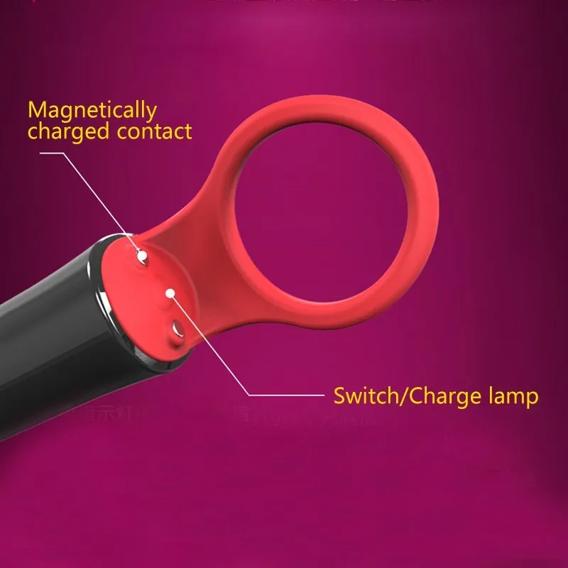 Vibratore Meselo a 12 modalità con potente anello di trazione, mini vibratore a forma di rossetto con ricarica magnetica_voghion.com